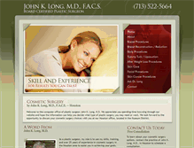 Tablet Screenshot of jklongmd.com